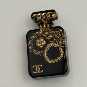 CHANEL Black and Gold Decorative Perfume Bottle
